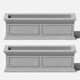 Veradek Brixton Series 36-inch Planter Box - 11"H x 11"W x 36"L - 2 Pack - Grey