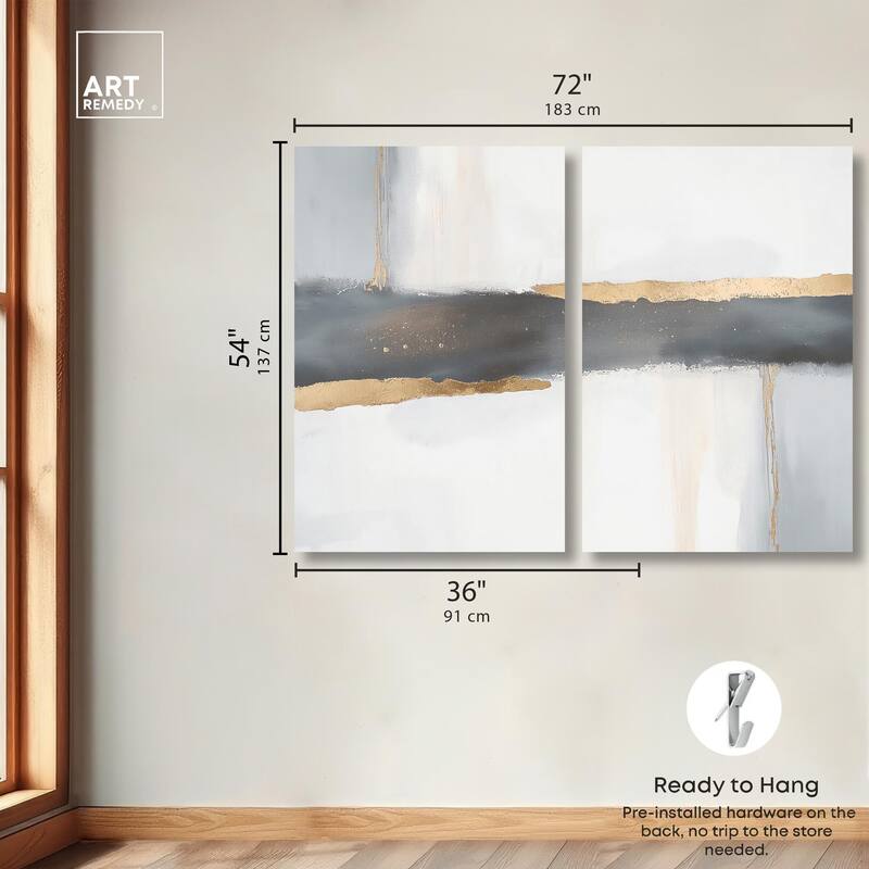 Azure Horizon I Canvas Set of 2 by Art Remedy, Gallery Wrapped