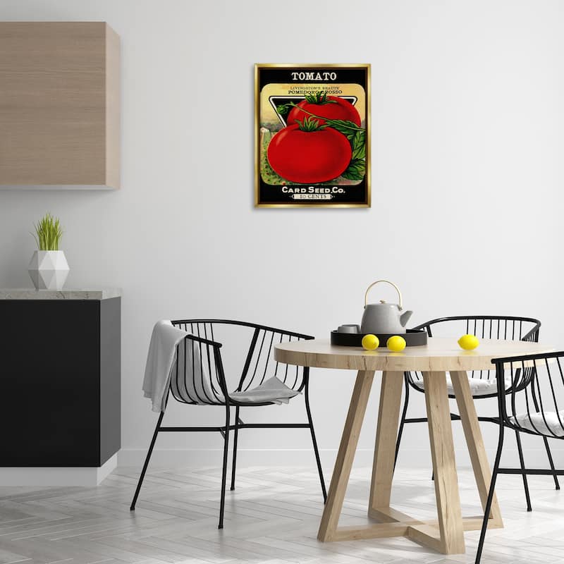 Stupell Vintage Garden Tomato Framed Floater Canvas Wall Art Design By Lil' Rue