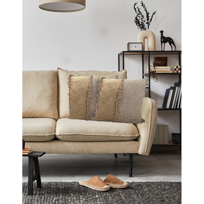 JoJo Fletcher Set of 2 20" x 20" Cotton Decorative Pillow Covers - Style 10