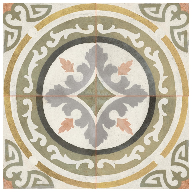 Merola Tile Kings Barna Gracia 17-5/8" x 17-5/8" Ceramic Floor and Wall Tile