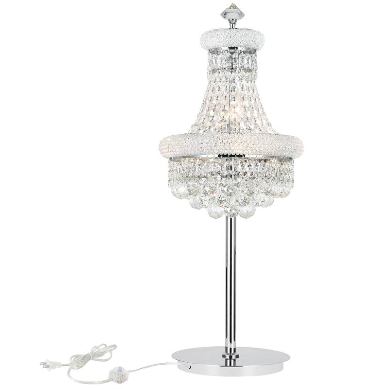 Empire 6 Light Table Lamp With Chrome Finish - Chrome