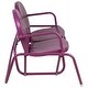 preview thumbnail 4 of 3, 2-Person Outdoor Retro Metal Tulip Double Glider Patio Chair, Purple