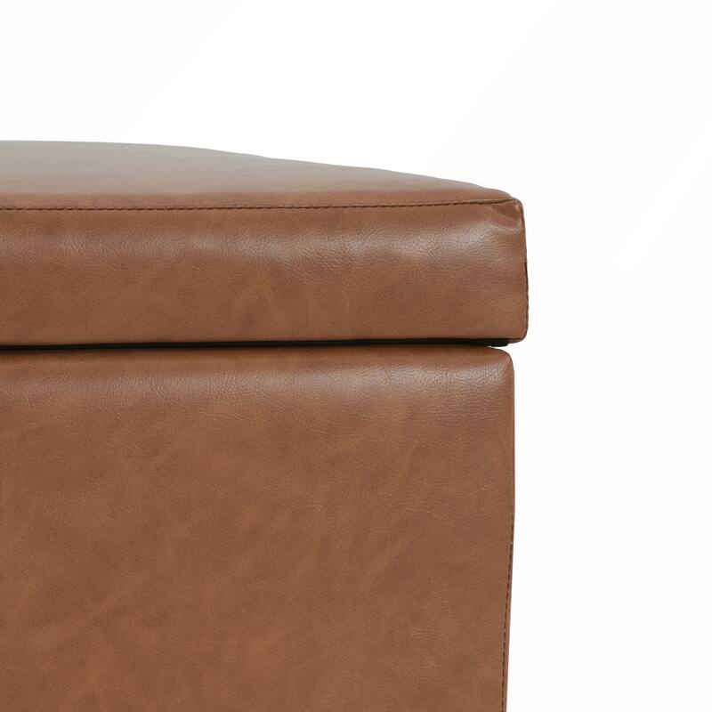 Storage Ottoman with Dense Foam Padding and Ample Space for Modern Living and Multi-Functional Use
