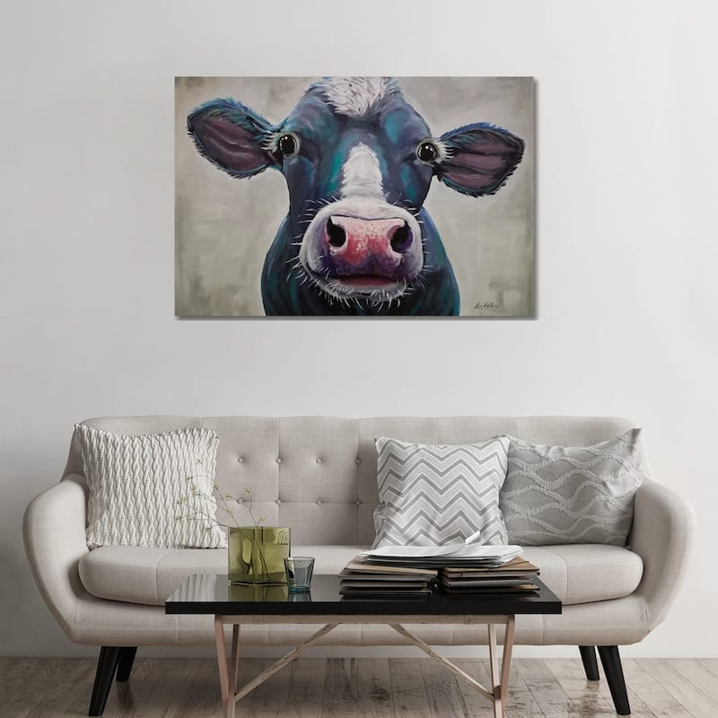 iCanvas "Cow - Clara Belle" by Hippie Hound Studios Canvas Print - 32x48x1.5