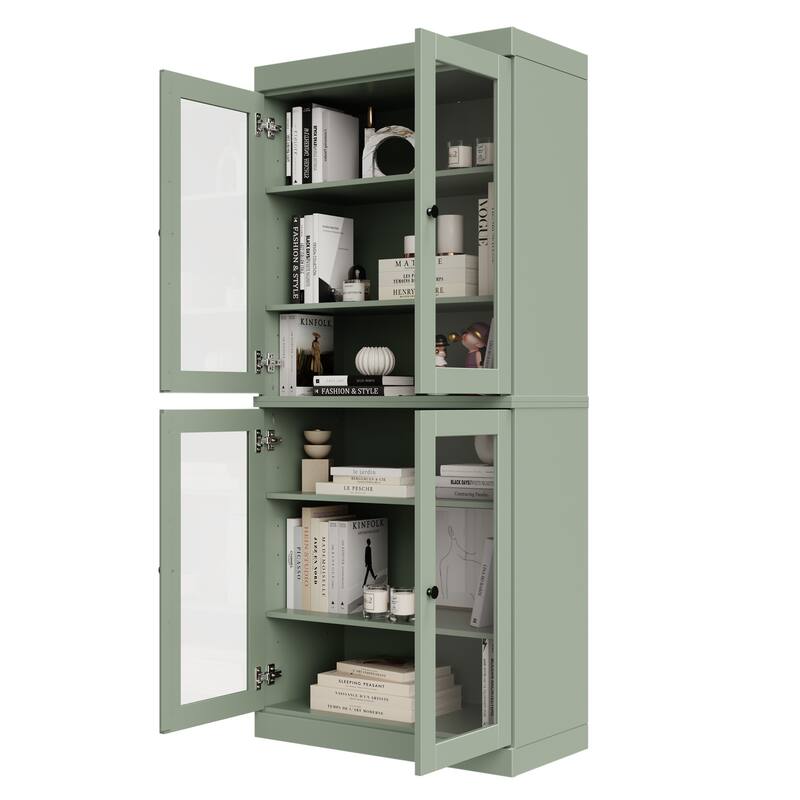 100% Solid Wood 6-Shelf Bookcase with Optional Doors by Palace Imports