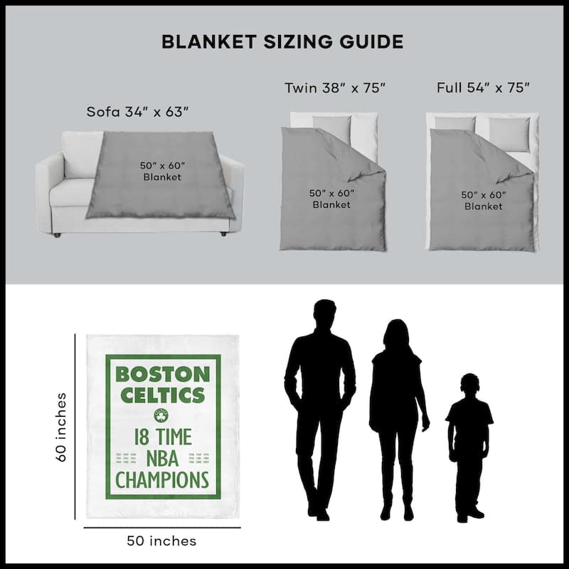 NBA Boston Celtics 2024 NBAMC Lucky Silk Touch Throw Blanket