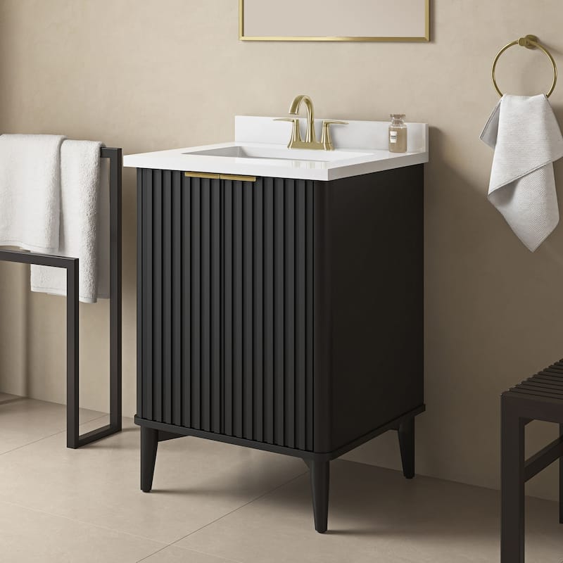 Gabi Bathroom Vanity with White Engineered Stone Top