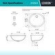 preview thumbnail 4 of 4, Lexicon Platinum V210 Quartz Composite Oval Vanity Sink - Galaxy White