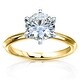 preview thumbnail 4 of 9, Annello by Kobelli 14k Gold 2 Carat Classic Solitaire Round Brilliant Moissanite Engagement Ring (GH, VS)