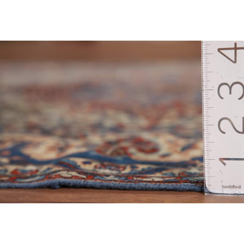 Pre-1900 Antique Isfahan Vegetable Dye Persian Rug Handmade Wool Carpet - 4'7" x 6'7"