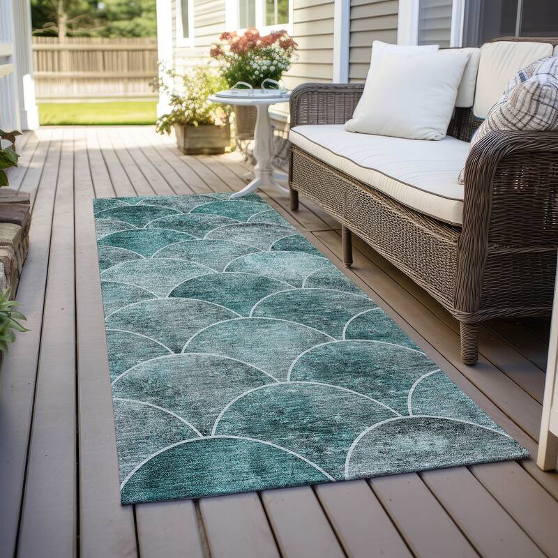 Machine Washable Indoor/ Outdoor Chantille Contemporary Rug