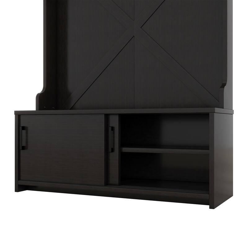Entry Cloak Rack Cabinet with Storage