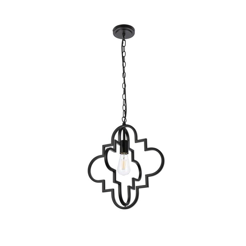 Sage 1 Light Pendant in black - 15 Inch