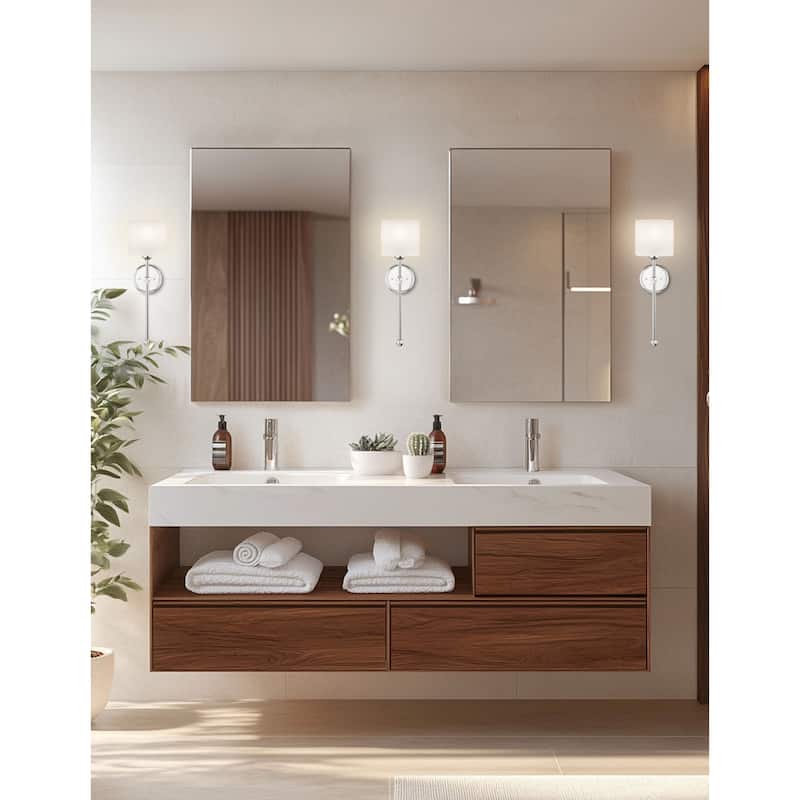 Justice Design Group Sequoia ADA 1-Light Wall Sconce with Opal Glass Shade