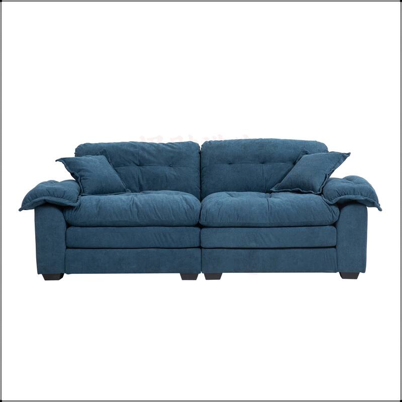 84" Chenille Small Loveseat Deep Seat Sofa