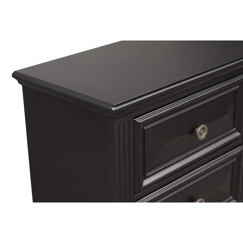 Roundhill Furniture Renova Vintage Black Wood Traditional 6-piece Bedroom Set
