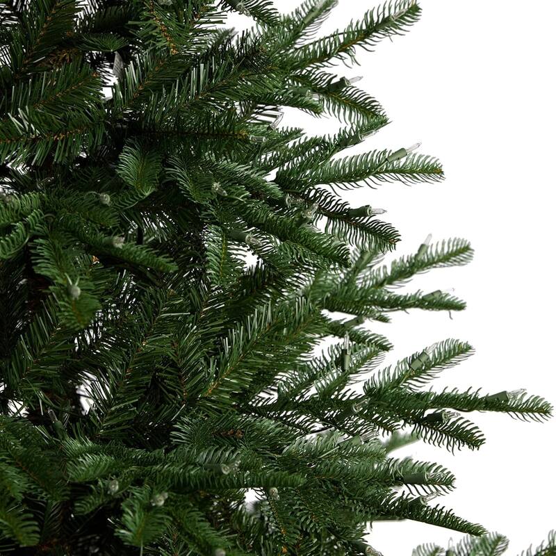 Pre-Lit Layered Washington Spruce Artificial Christmas Tree- 8' - Clear LED Lights - 8 Foot