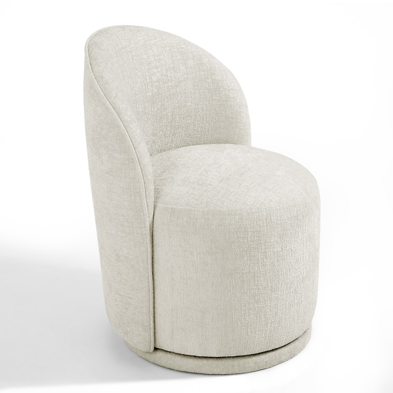 Modern Armless 360-Degree Swivel Dining Chair Barrel Chair