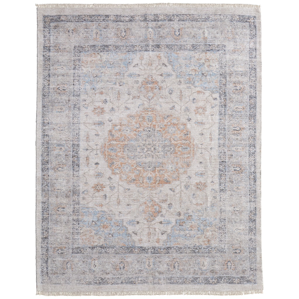 Grand Bazaar Ramey Hand Woven Medallion Transitional Area Rug
