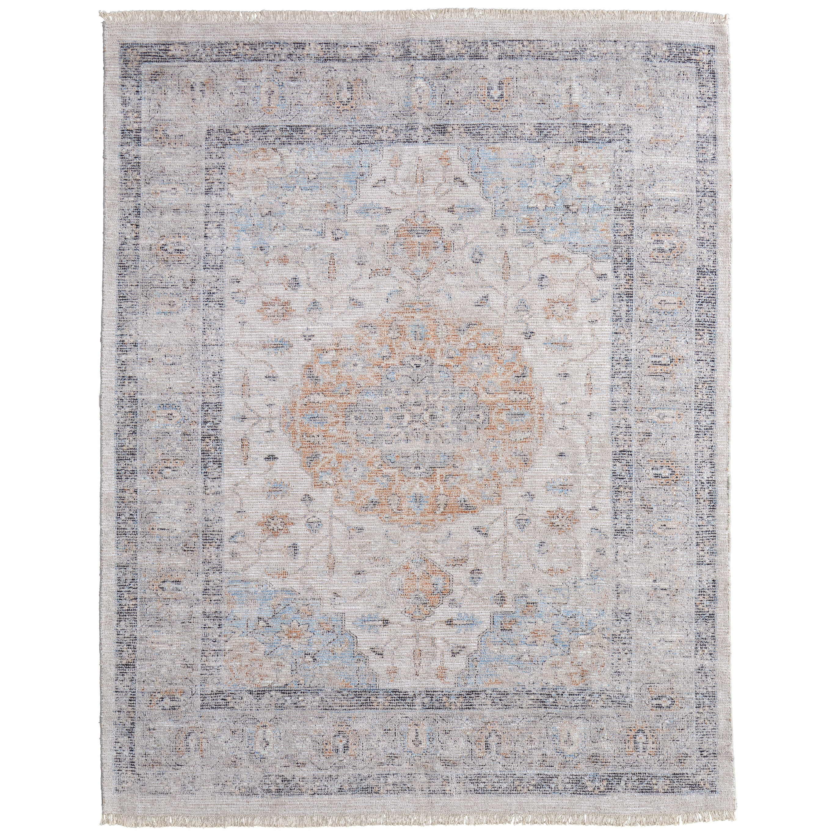 Grand Bazaar Ramey Hand Woven Medallion Transitional Area Rug