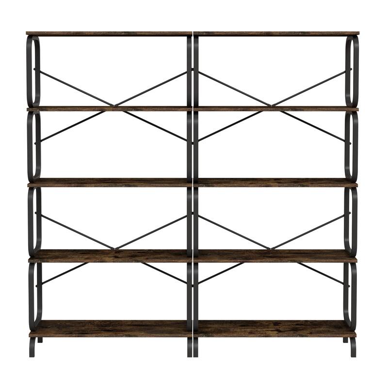 5-Tier Industrial Bookshelf