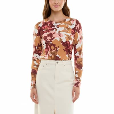 Nicole Miller Floral Print Sweater