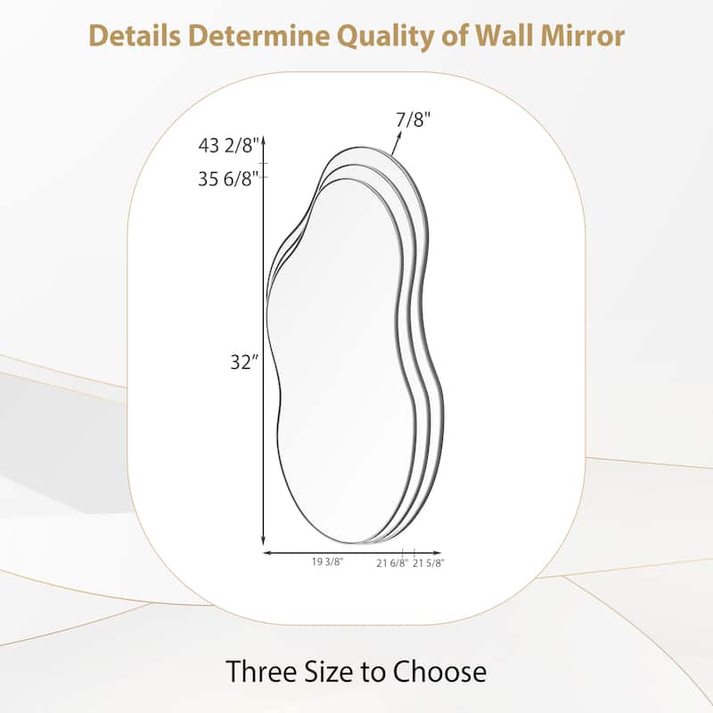 Asymmetrical Wavy Antique Accent Wall Mirror