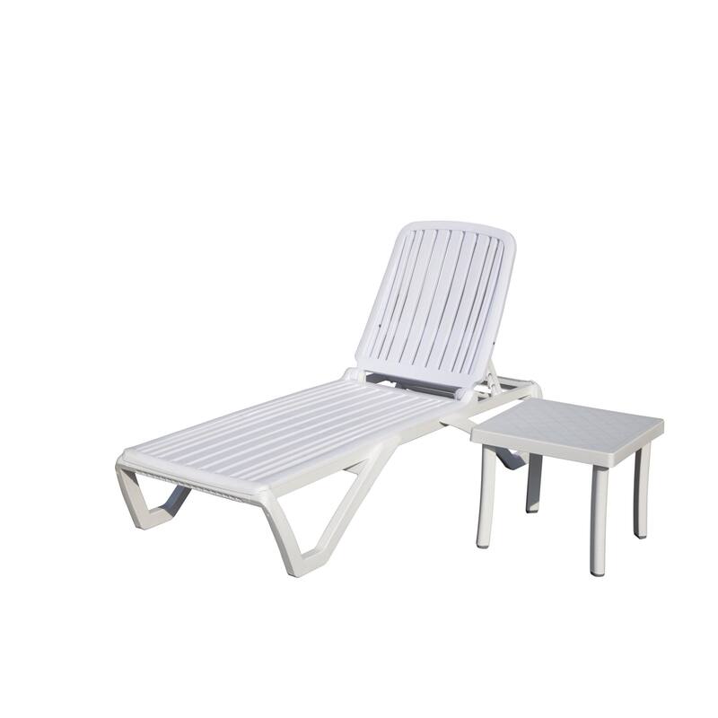 Pool Lounge Chair Plastic Adjustable Recliner in-Pool Lounger Tanning Lounge Chair