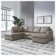 preview thumbnail 1 of 30, Signature Design by Ashley Amuleto Brown 2-Piece Sectional with Chaise - 124"W x 86"D x 40"H Left Facing