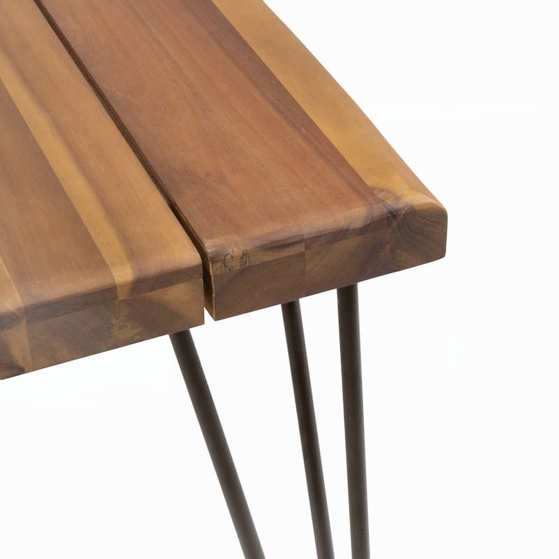 Outdoor wood and metal Dining Table,Natural