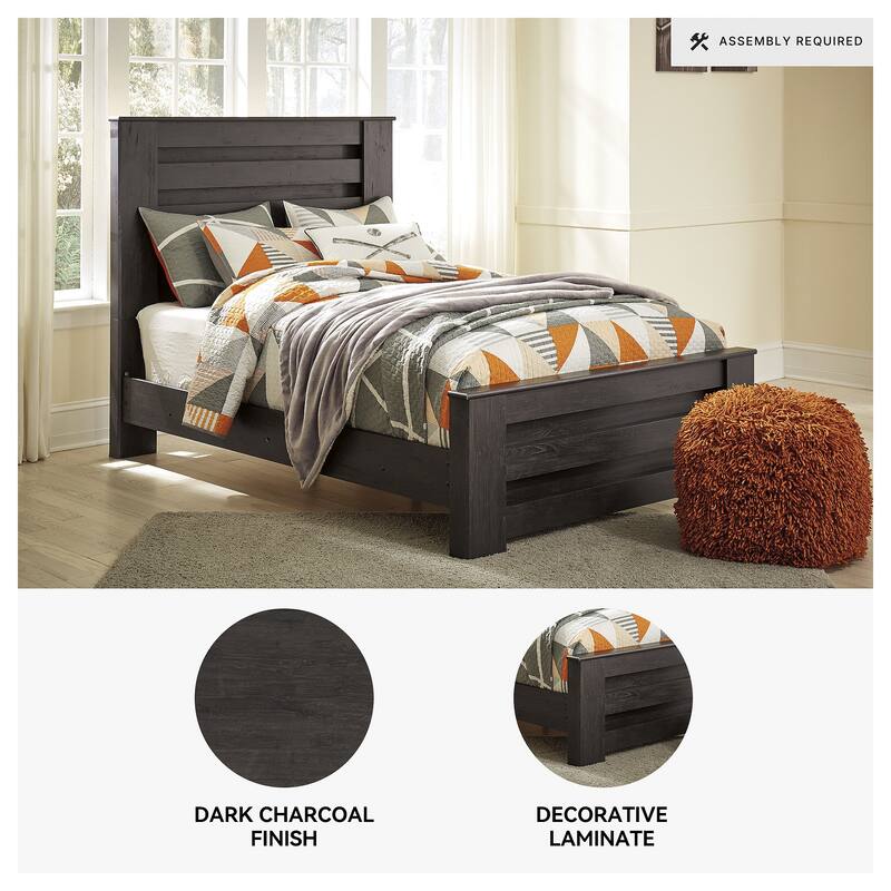 Brinxton Black Panel Bed