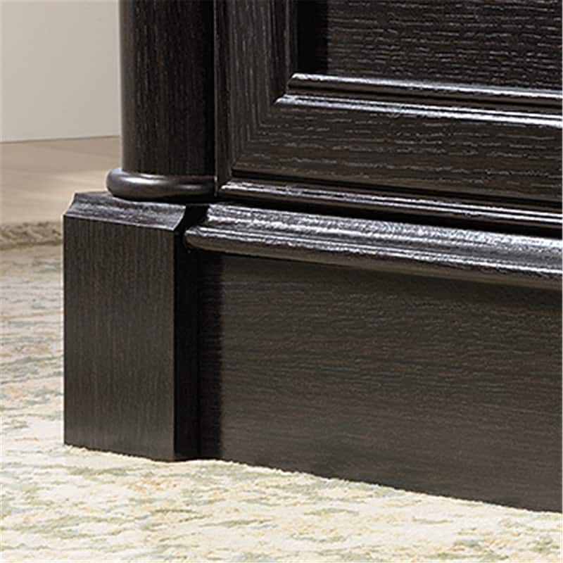 Executive Desk with 7 Drawers, Traditional Home Office Desk, Cord Management, Wind Oak Finish