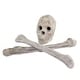 preview thumbnail 19 of 26, Ceramic Fire Pit Decor | Fire Pit Skulls and Bones | Halloween Pumpkin | For Fire Pits and Fireplaces | Spooky and Scary Decor Skull & Crossbones - Gray