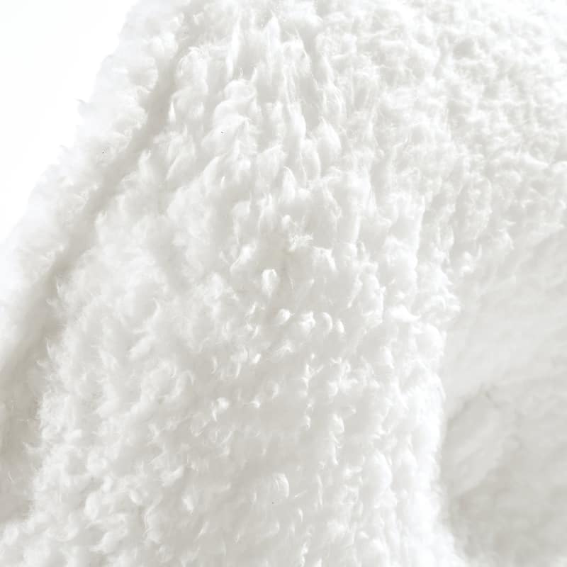Lush Decor Button Soft Sherpa Round Decorative Pillow