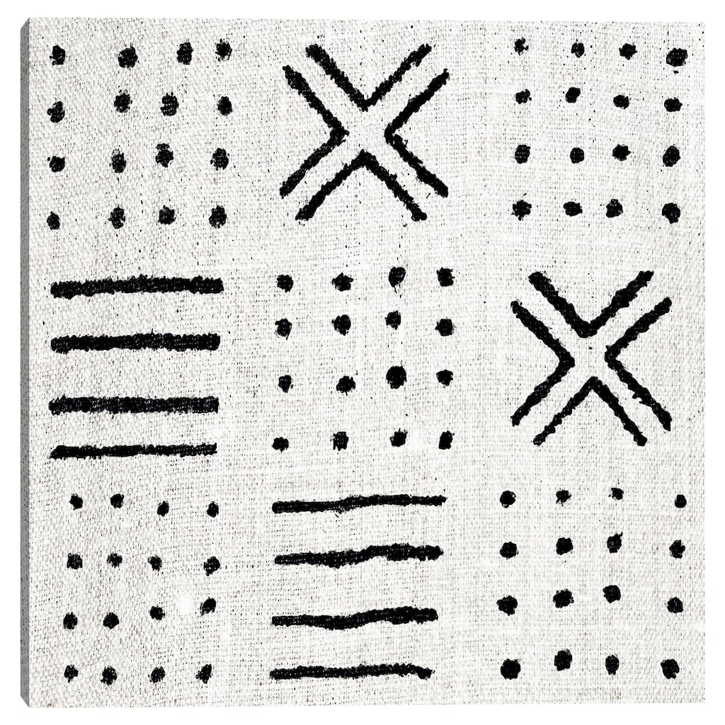 Mudcloth White II by Ellie Roberts Canvas Art Print