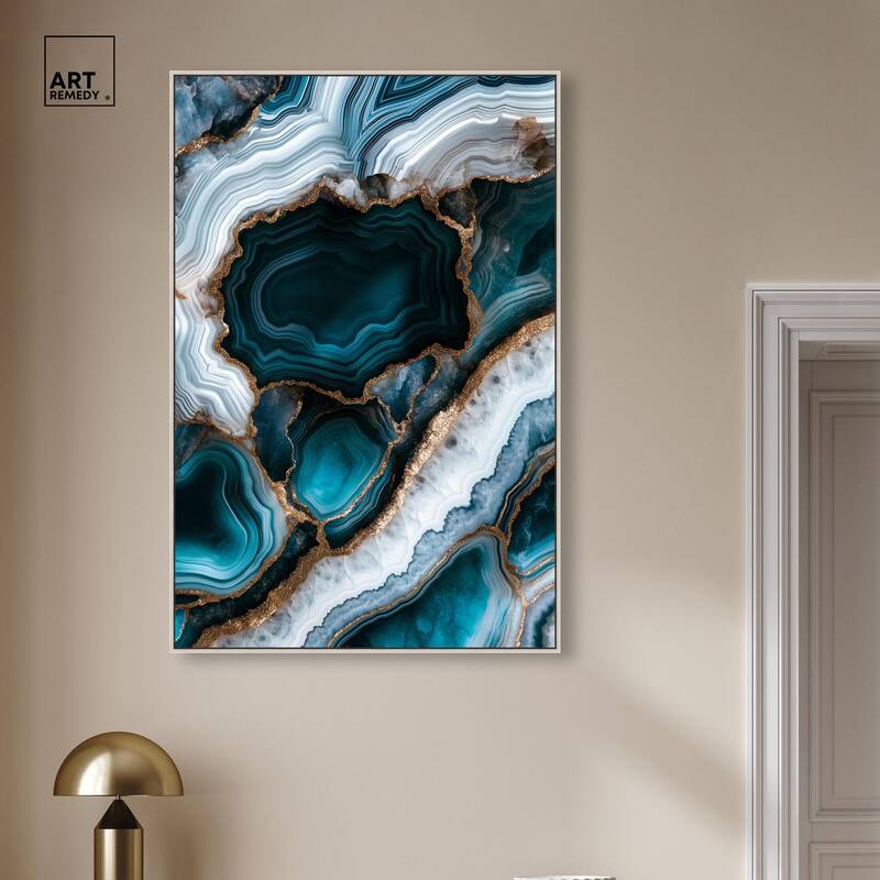 Teal Tectonic I Canvas by Art Remedy