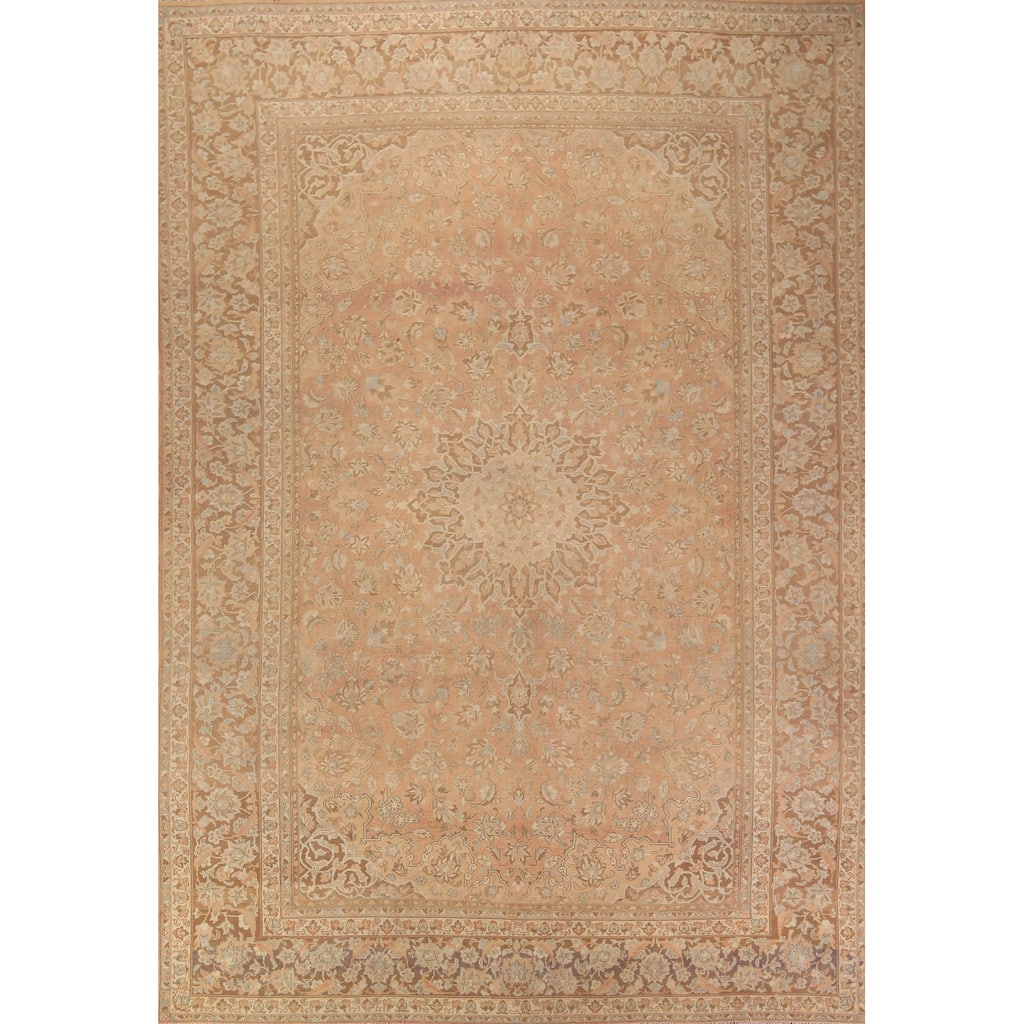 Floral Najafabad Persian Vintage Area Rug Hand-Knotted Wool Carpet - 9'9" x 13'5"