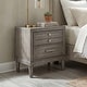preview thumbnail 1 of 10, Furniture of America Hax Transitional Grey 2-Drawer Solid Wood Nightstand Grey