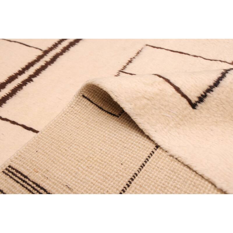 ECARPETGALLERY Hand-knotted Pak Finest Marrakesh Cream Wool Rug - 8'3 x 10'0