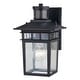 preview thumbnail 1 of 9, Vaxcel Lighting T0728 Ridge 11" Tall Outdoor Wall Sconce with Seedy Textured Black