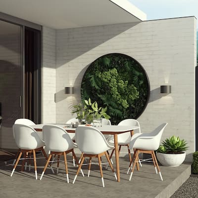 Amazonia Bonita 100 FSC Certified Wood 9pc Rectangular Patio Dining Set