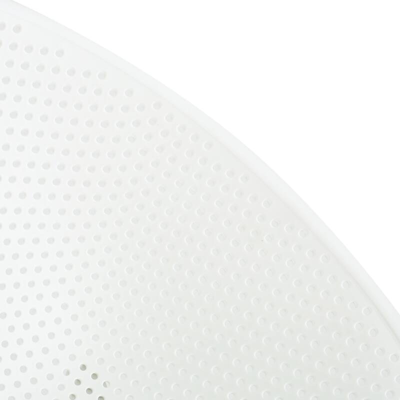 Roomfitters Gable Outdoor Plastic Rocking Chair with Weather Resistant Build, Modern Slat Back, White Set of 2