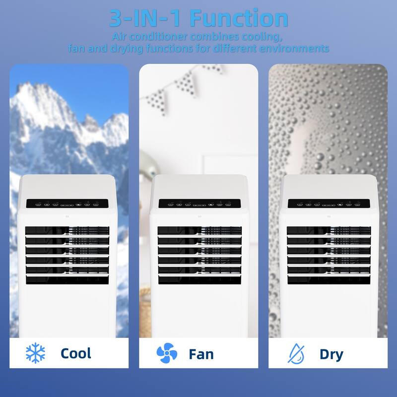 8000Btu Portable Air Conditioner, Cools Room up to 350 sq. ft