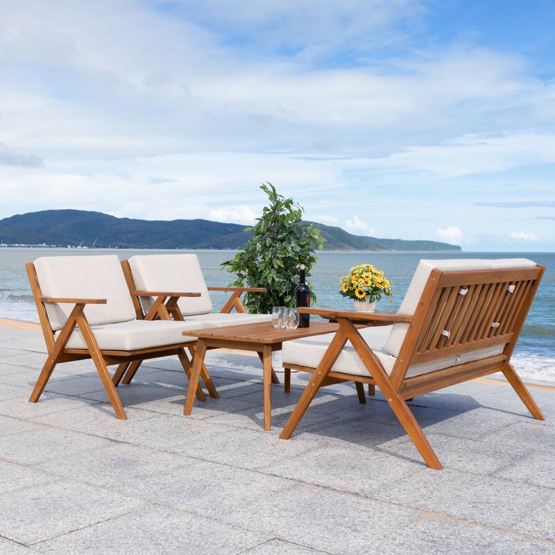 SAFAVIEH Outdoor Adalgisa 5-Piece Outdoor Set - 31W x 31D x 49H