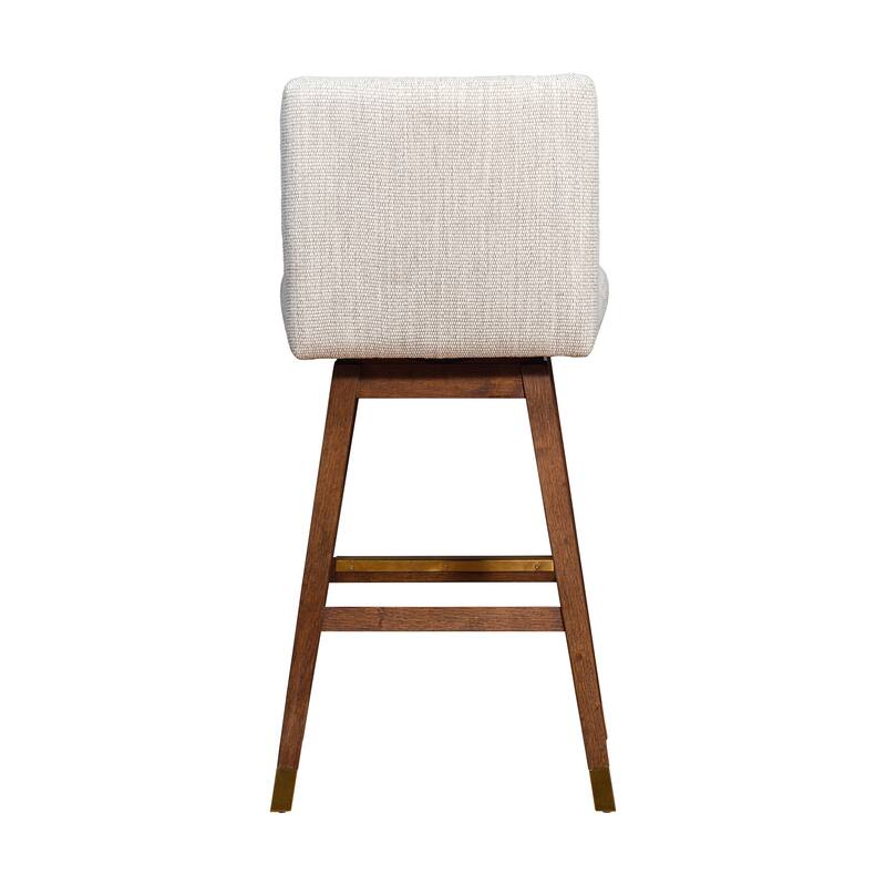 Basila Upholstered Bar or Counter Height Swivel Barstool