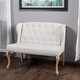 preview thumbnail 1 of 10, Adrianna Contemporary Wingback Loveseat by Christopher Knight Home Neutral Plain Sand