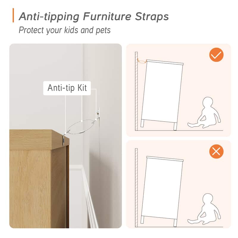 58" Wooden Vanity Desk with Storage Cabinet and Charging Station for Girls, Vanity Dressing Table for Bedroom