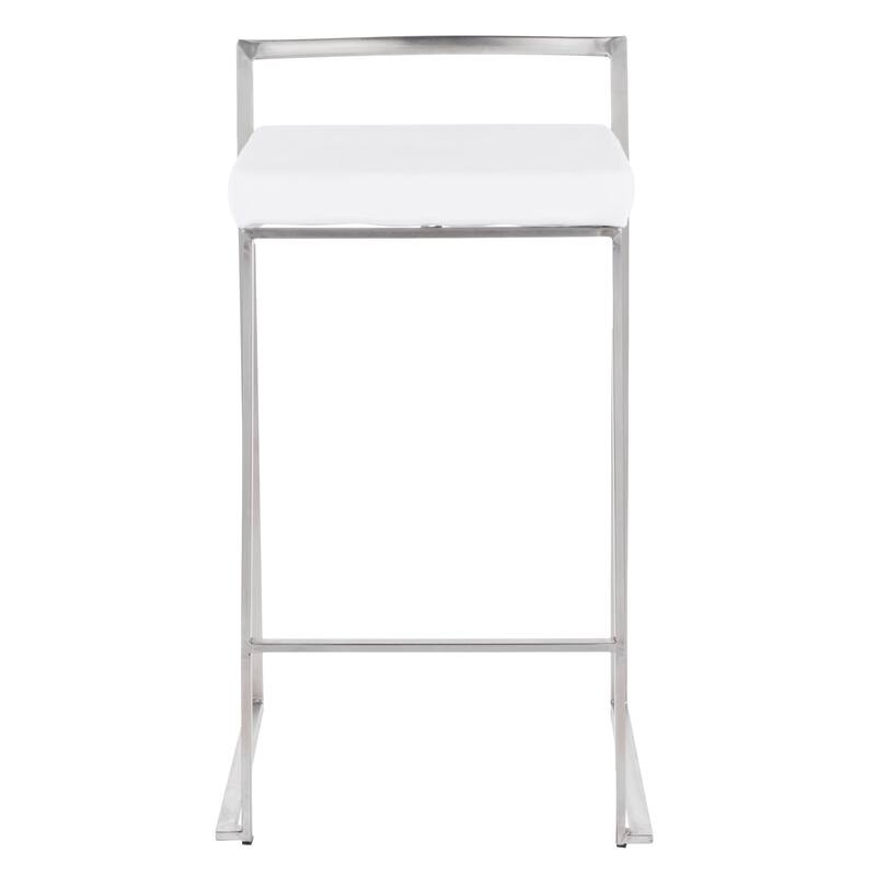 Silver Orchid Forrest Stainless Steel Stackable Fully Welded Counter Stool (Set of 3)