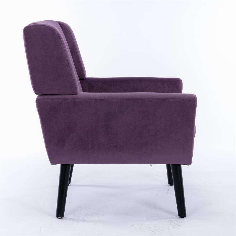 Modern Soft Velvet Material Ergonomics Accent Chair